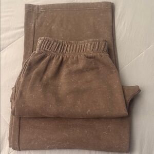Cozy Brown Sweatpants - Elastic Waist (161)